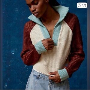 Urban Outfitters BDG Color block cropped Sweater